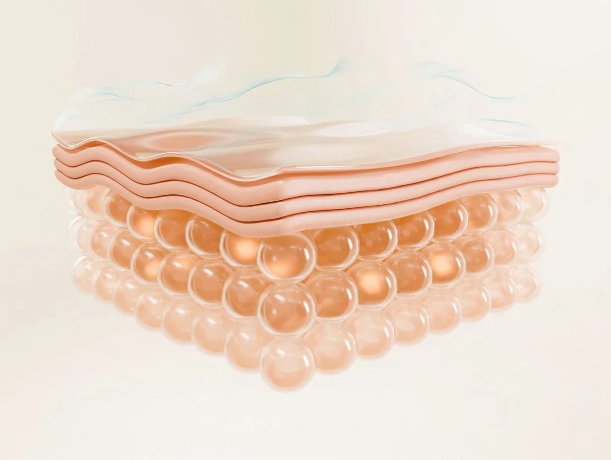 Illustration showing the layers of skin