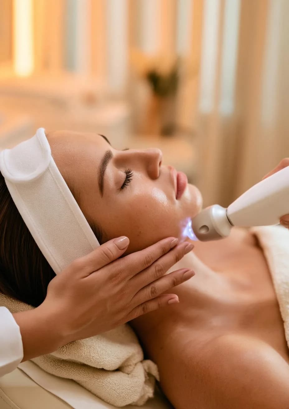 A clinical skin treatment consultation