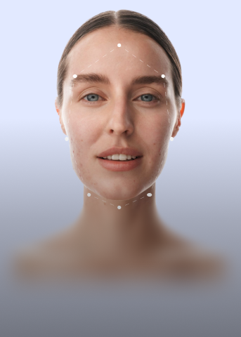 AI skin analysis — face landmark detection